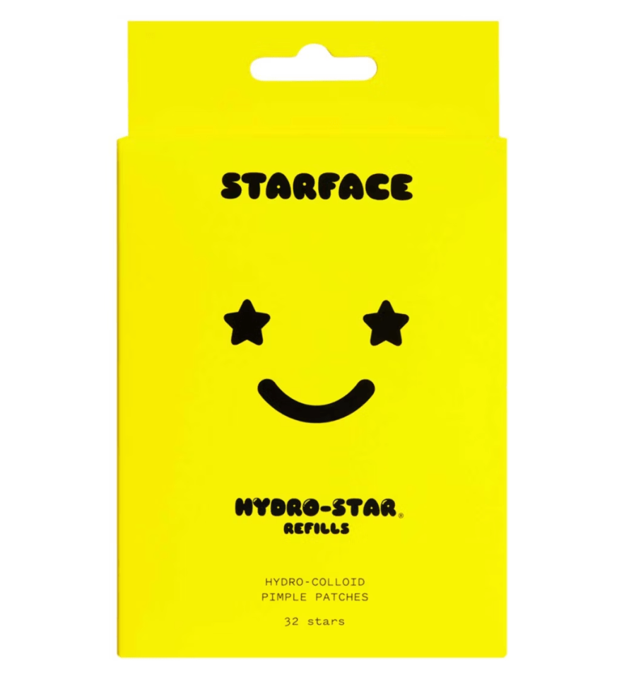 a yellow box of starface hydro-star refills