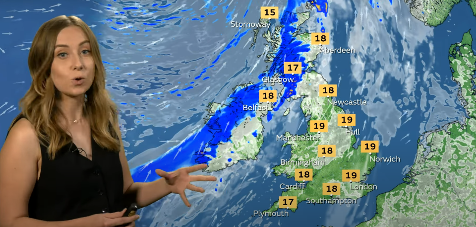 The Met Office forecasted temperatures as high as 19°C across the UK today