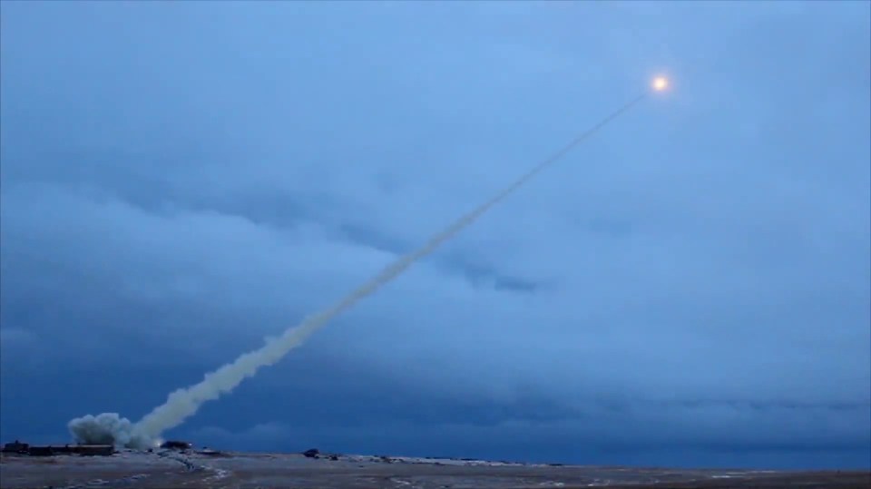 The Burevestnik cruise missile, known as Skyfall, in action during a test launch