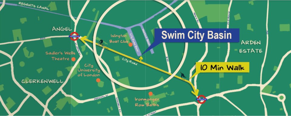 The lido would be in between Angel and Old Street stations