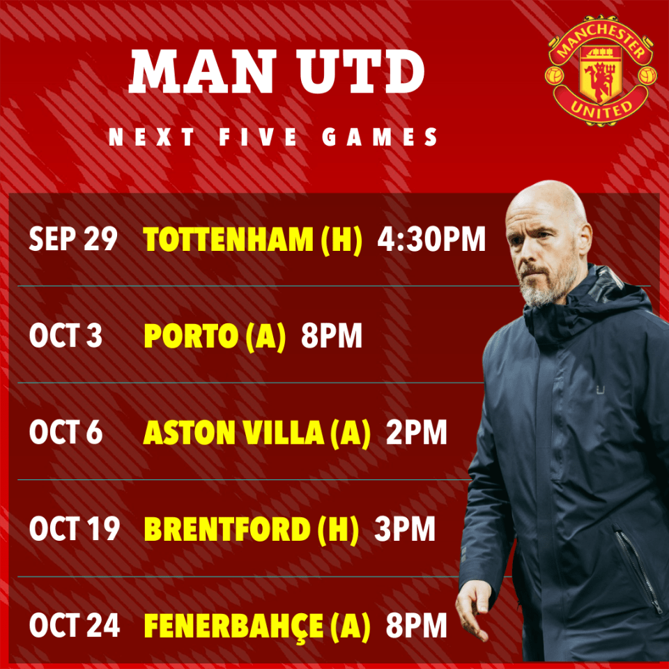 manchester united announces their next five games