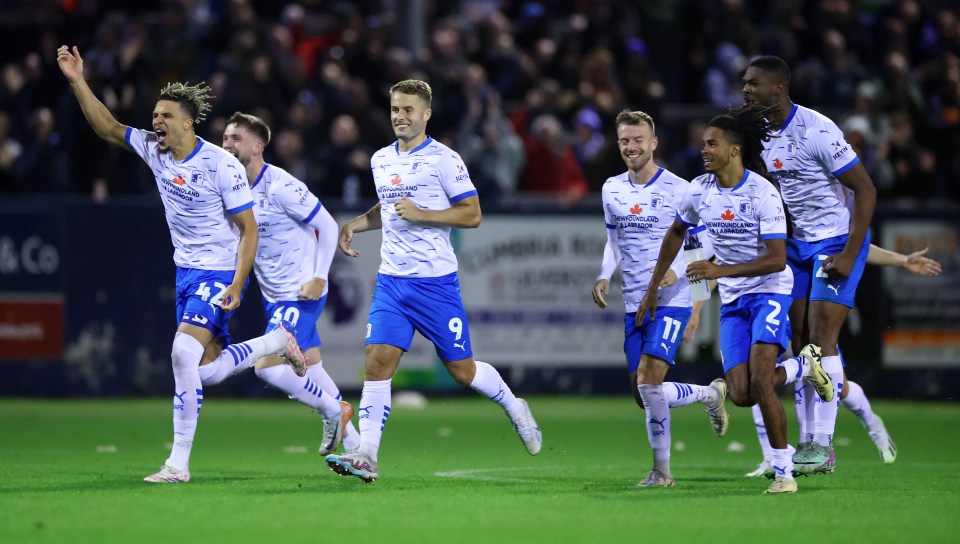 Barrow beat Derby on penalties in the previous round