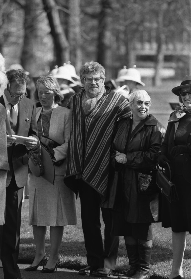 Harris and Hughes attending a tree planting by Princess Alexandra in Hyde Park in 1989