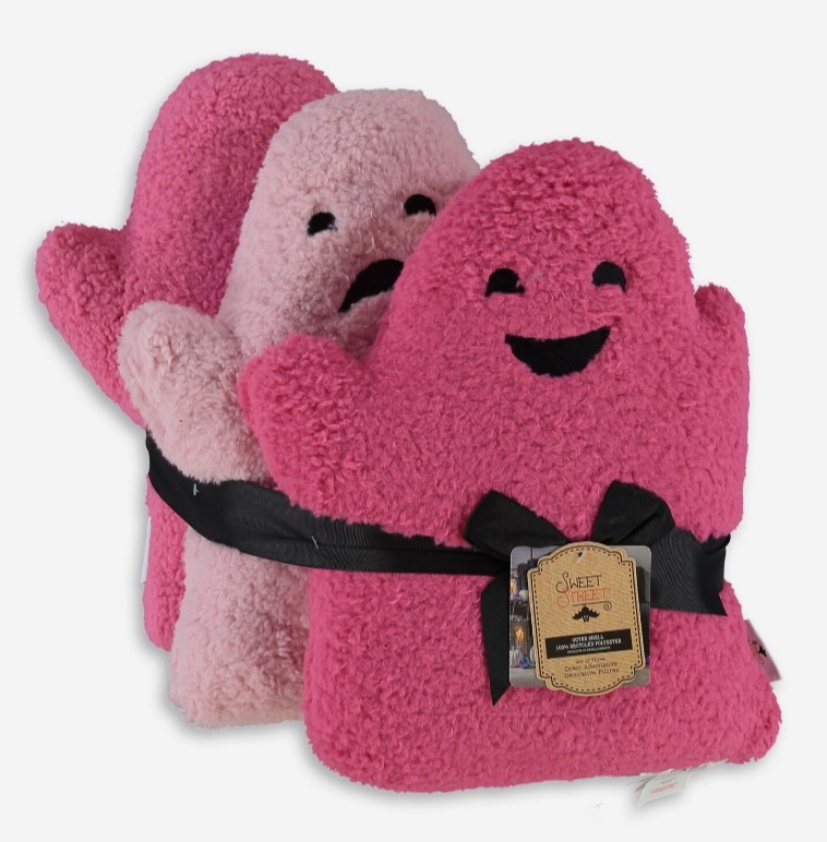 a pink stuffed animal with a label that says sweet