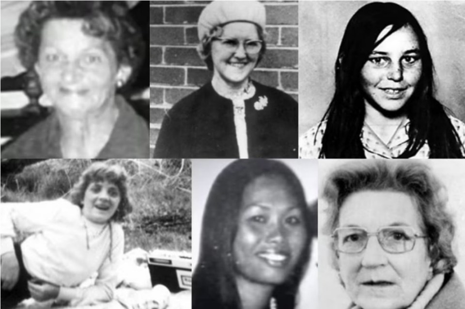 Allison Rooke, Bertha Miller, Catherine Headland, Ann-Marie Sargent, Narumol Stephenson, and Joy Carmel Summers were all murdered