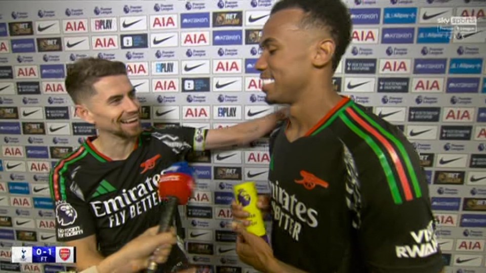 Gabriel picked up his Man of the Match award after the match