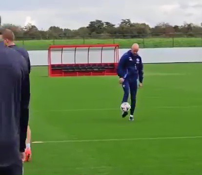 Erik ten Hag showed off some audacious ball skills in training