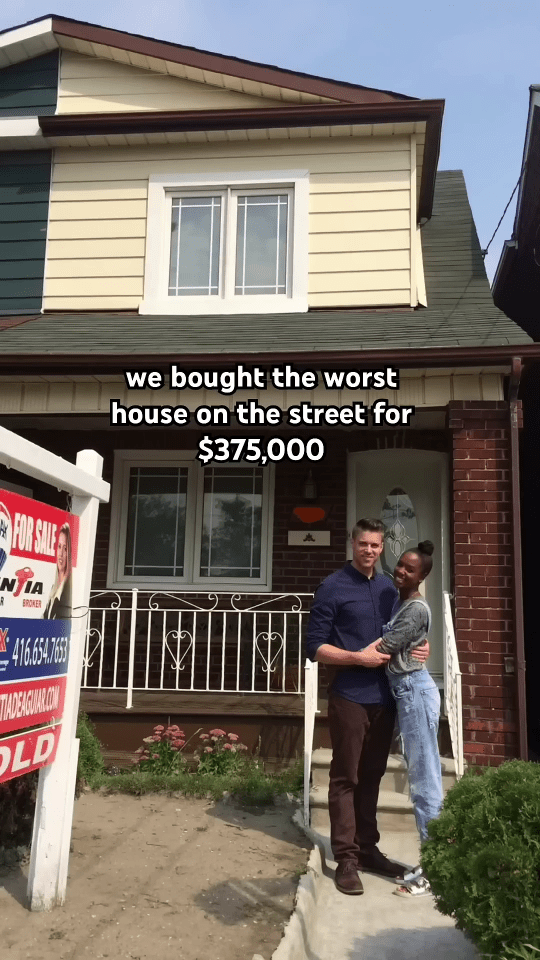 The couple described their house as the "worst" on the street