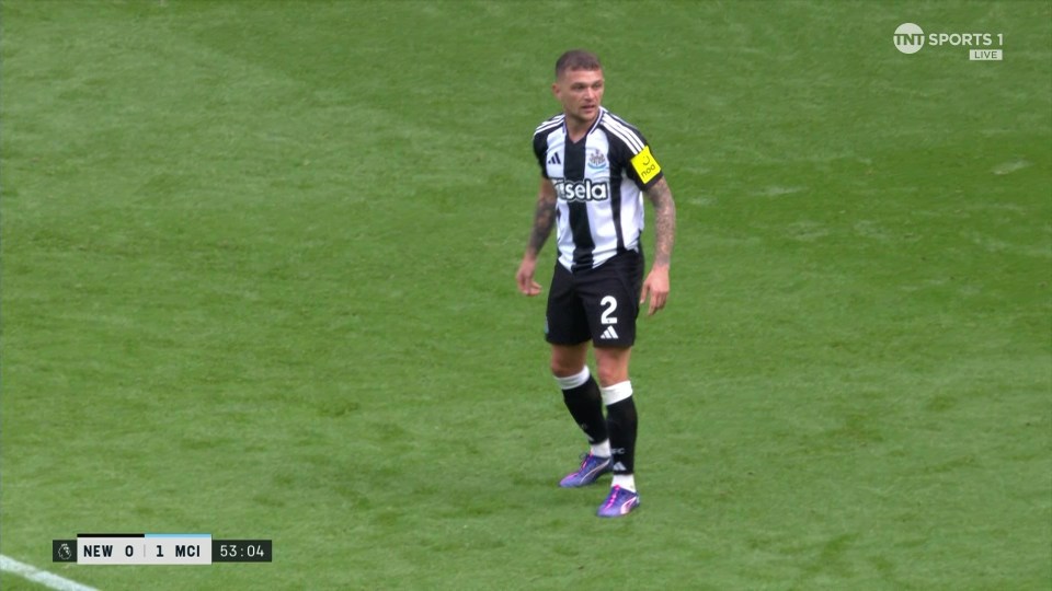 Trippier changed his boots to a matching pair at half-time