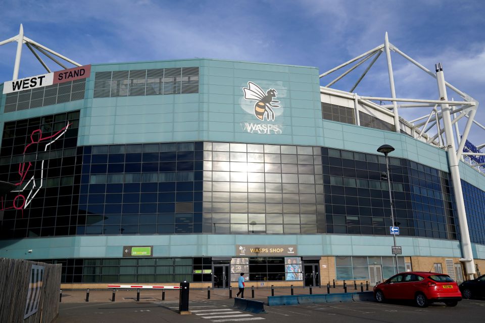 a stadium with the word wasps on it