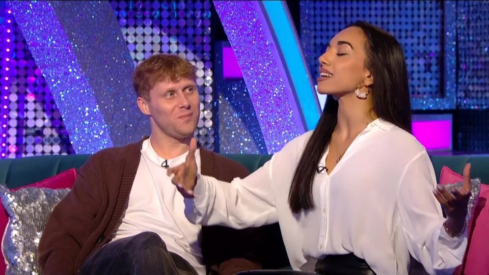 Jamie Borthwick made a very cheeky four word remark to pro partner Michelle