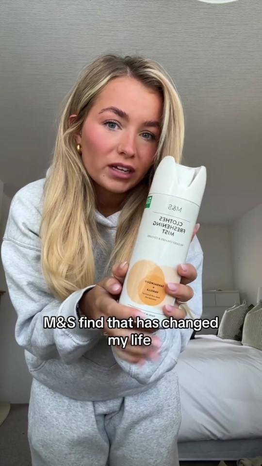 TikToker Lily shared how she was obsessed with her new M&S clothes spray