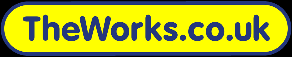 a yellow and blue logo for the works.co.uk