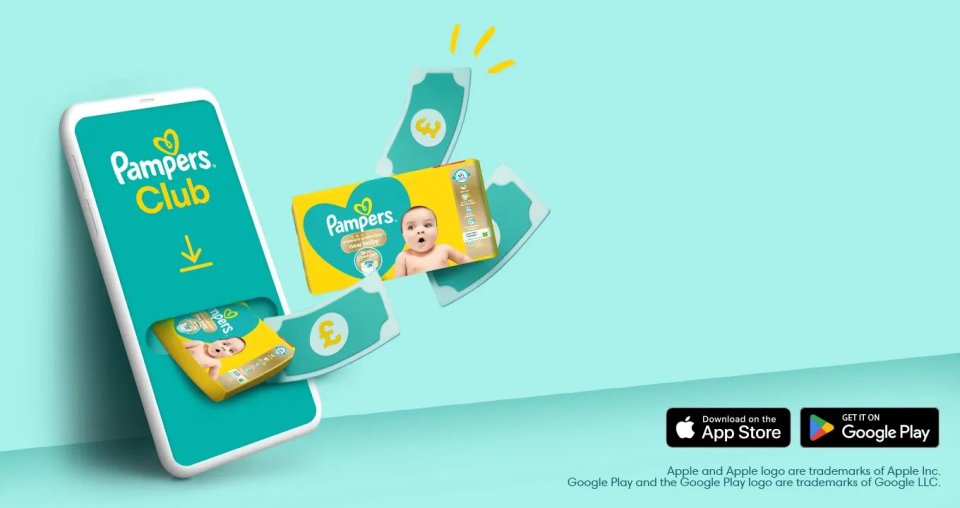 a pampers club app is available on the app store and google play