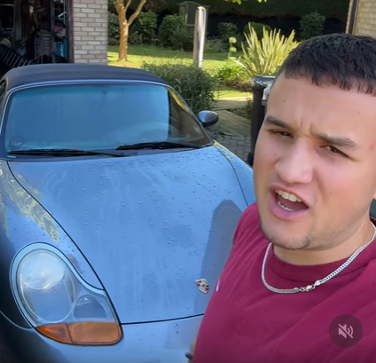 The ambitious car fanatic recently acquired a Porsche