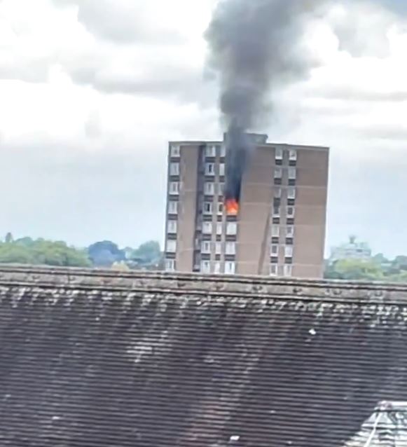 The London Fire Brigade has sent 10 fire engines to deal with the blaze