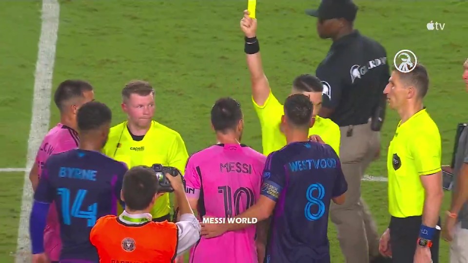 Messi escaped a red card and was only shown a yellow card