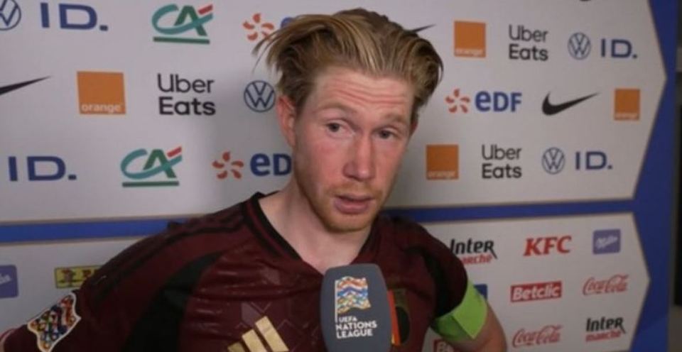 De Bruyne criticised the match tactics after Belgium's loss to France