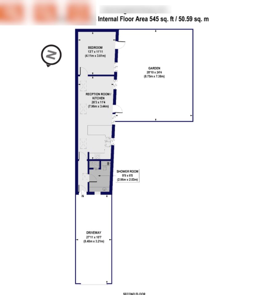 A floor plan shows just how small the house is