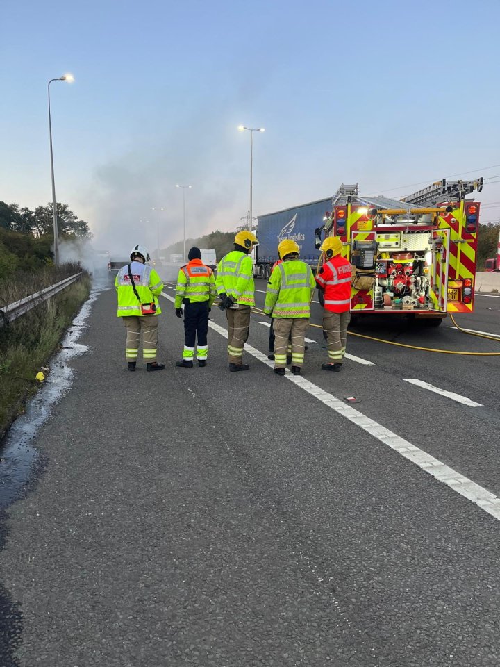 Everyone in the motor managed to get out safely before it 'went bang and exploded'