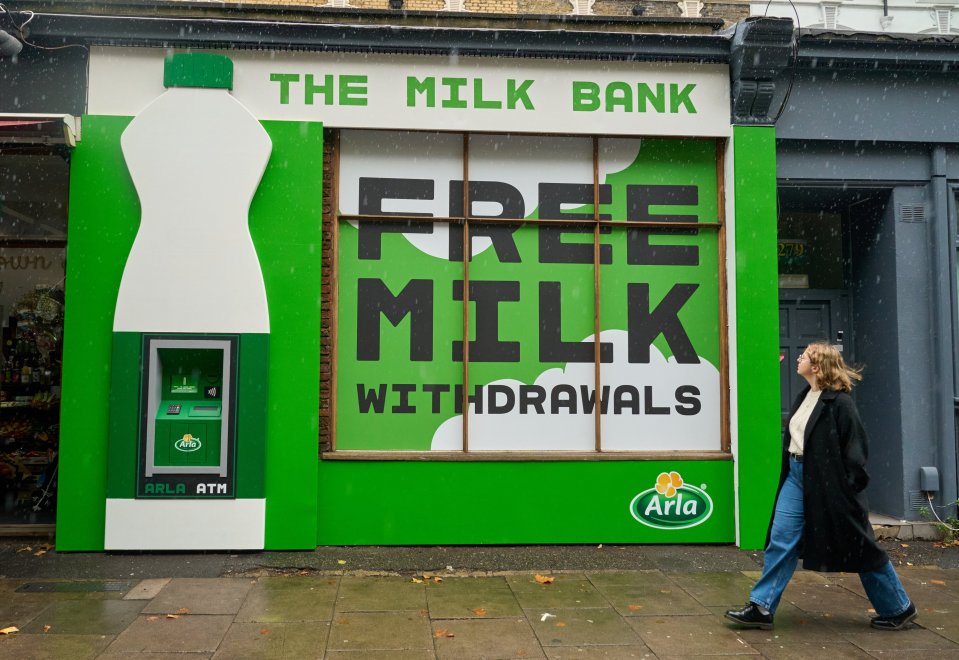 The Milk Bank ATM has appeared in North London