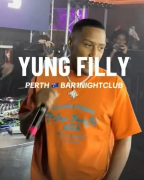 Filly was seen performing at the Bar1 Nightclub in Perth on September 27 with court documents revealing the alleged victim was also at the show