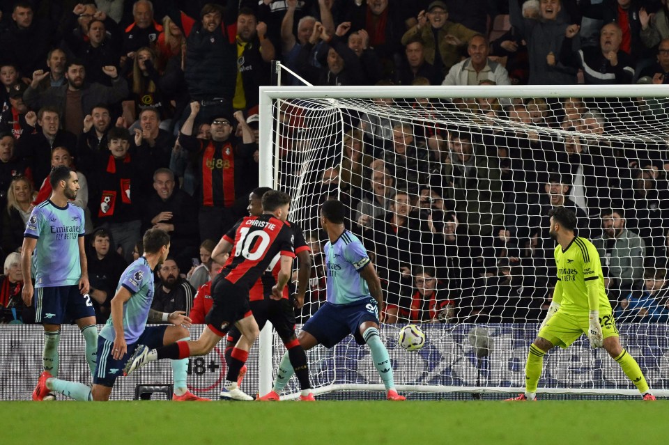 Christie wheels away after slotting Bournemouth in front