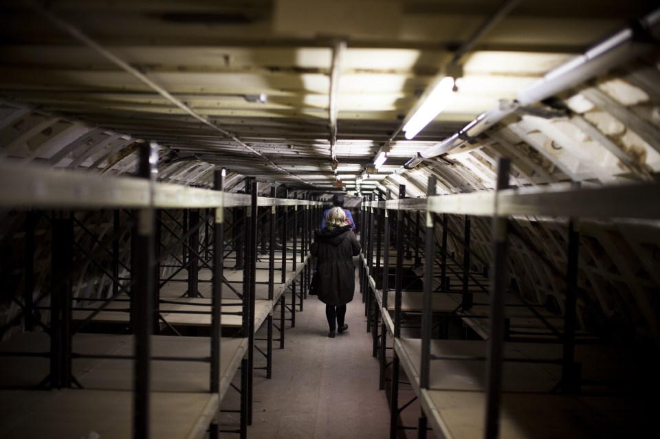 The site is one of just eight shelters across the city of London hidden under the streets of the capital