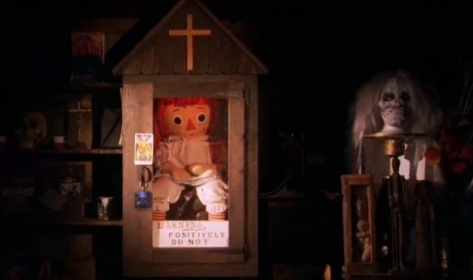 The real Annabelle Doll (above) has been locked away