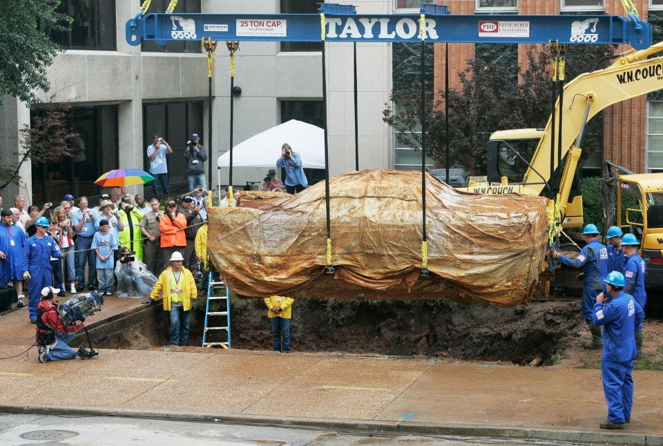 An iconic classic car buried deep underground some 50 years ago was unearthed in 2007