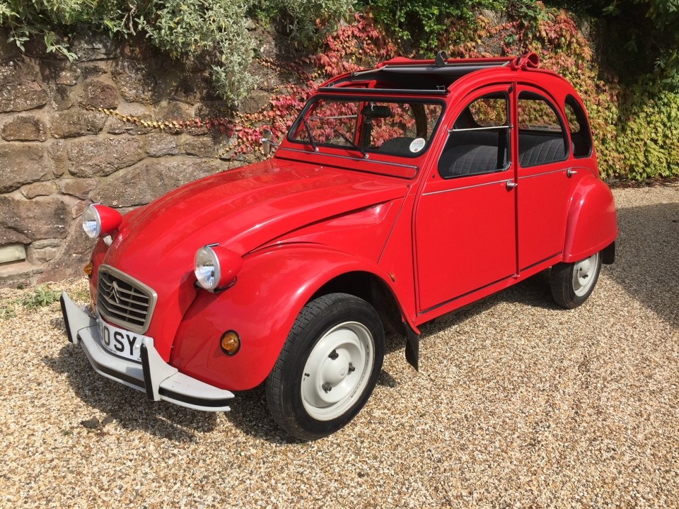 The red Citroen 2CV was one of the last to come off the production line before the cult French model was retired after 42 years