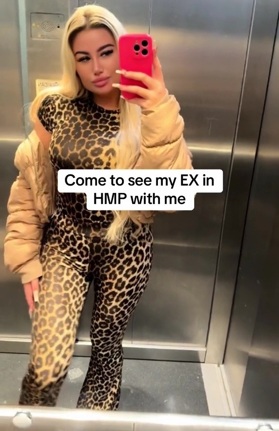 Saffron took to TikTok to share a video of herself going to visit her ex in prison