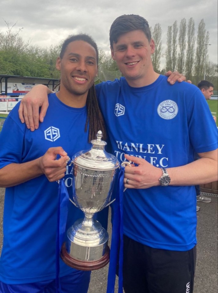 Ryan Shotton (left) has left his role at Hanley Town FC