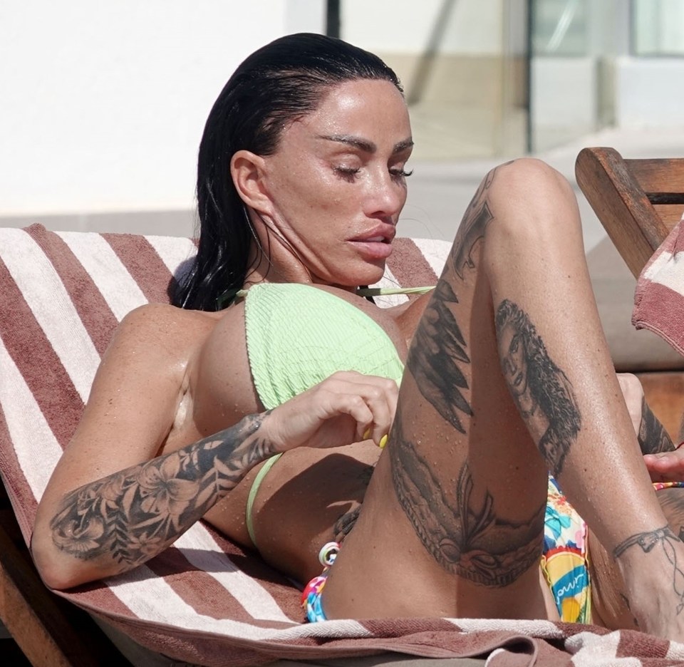 Katie Price showed off her recent facelift while on holiday in Cyprus