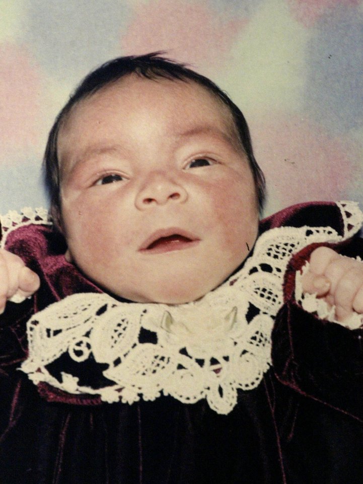 Delimar pictured as a baby, before being abducted