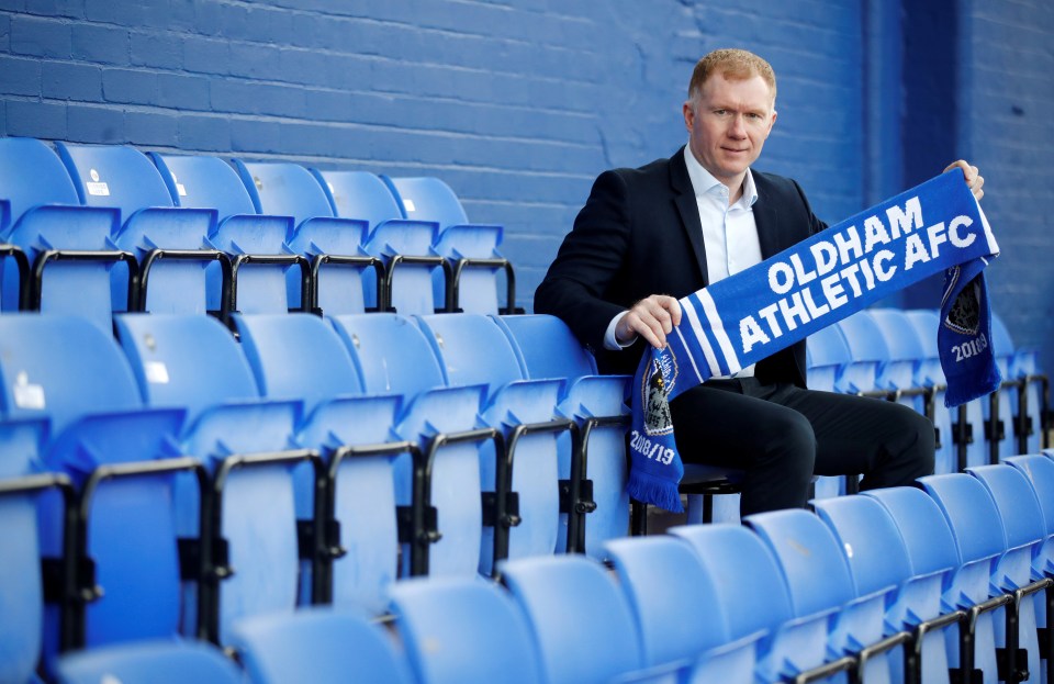 Manchester United icon Paul Scholes was briefly his boss at Oldham