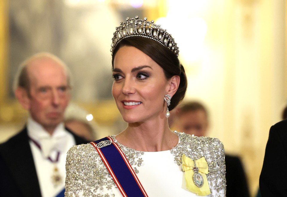 Princess Kate looks radiant in the Lover's Knot Tiara