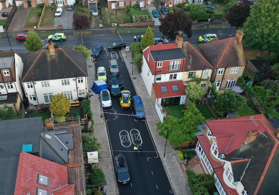 An aerial view of Kirkstall Gardens, where the shooting took place