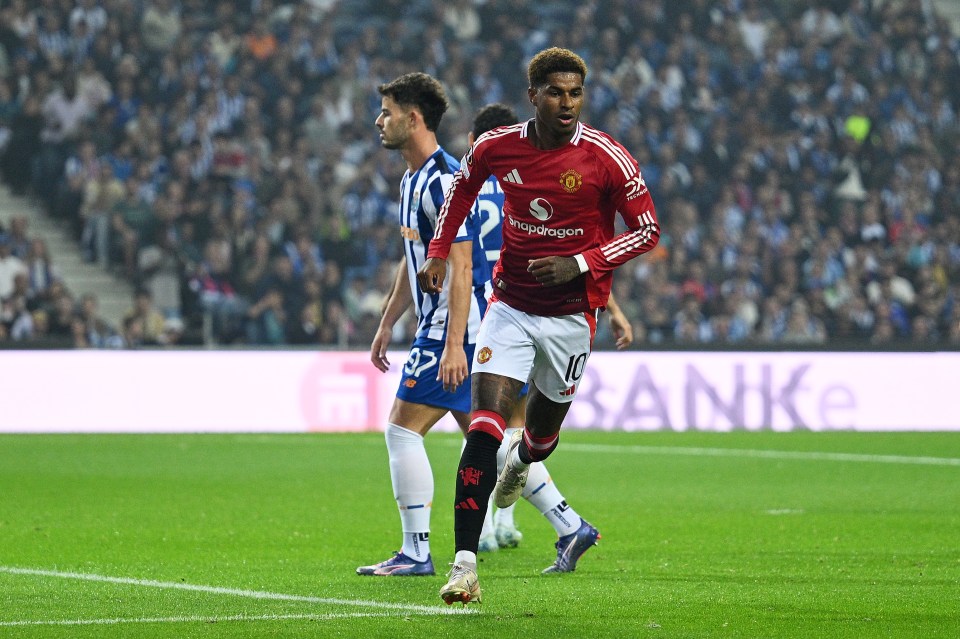 Marcus Rashford was hooked at half-time despite scoring one and setting up another