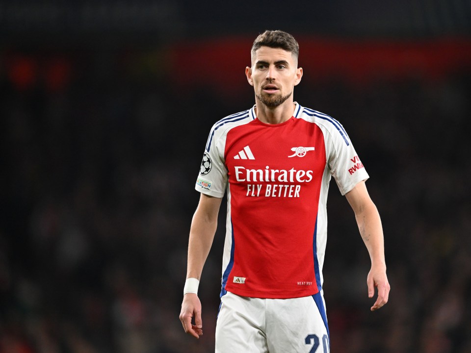 Arsenal ace and Rice's team-mate Jorginho comes fourth