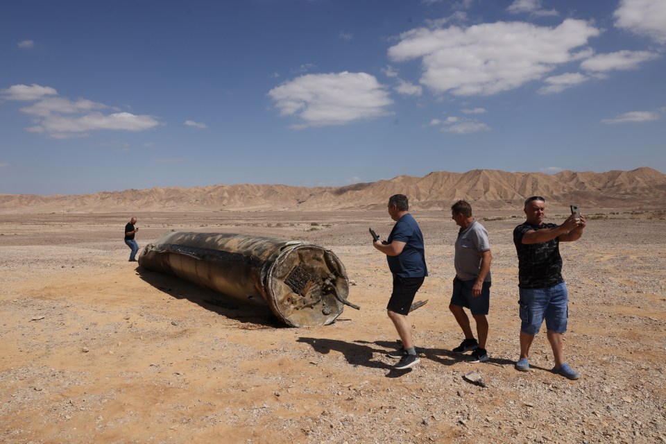 Many people took selfies with the missile found in the desert