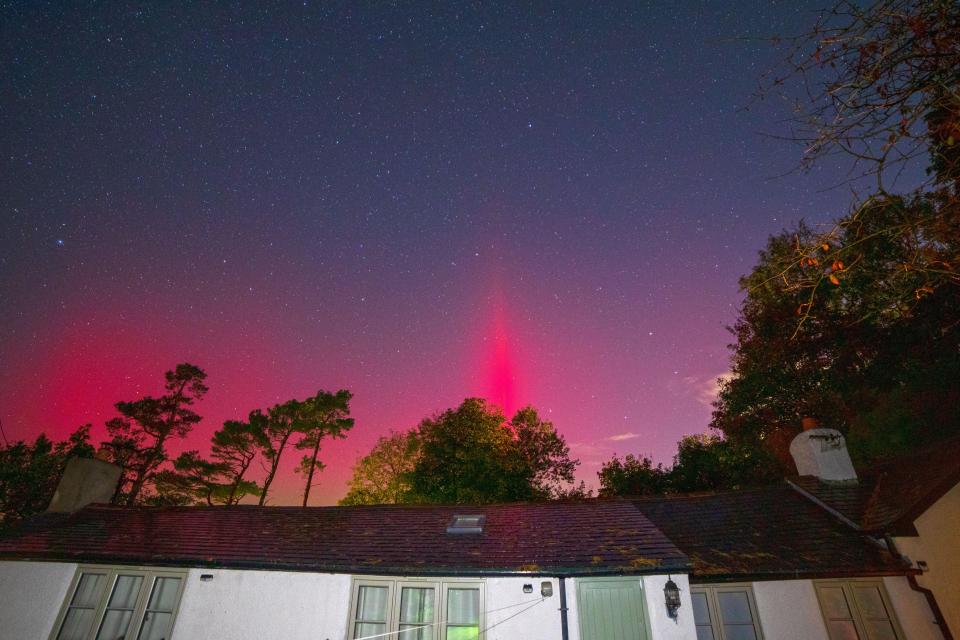 Northern Lights spotted over Flintshire, North Wales last night