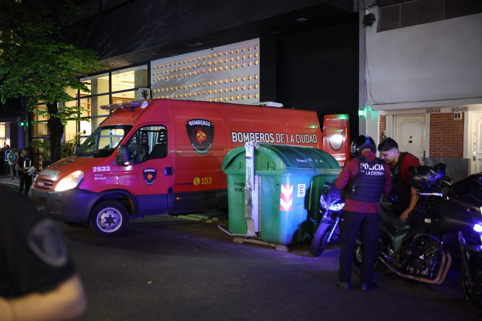 Emergency crews at the hotel in Argentina