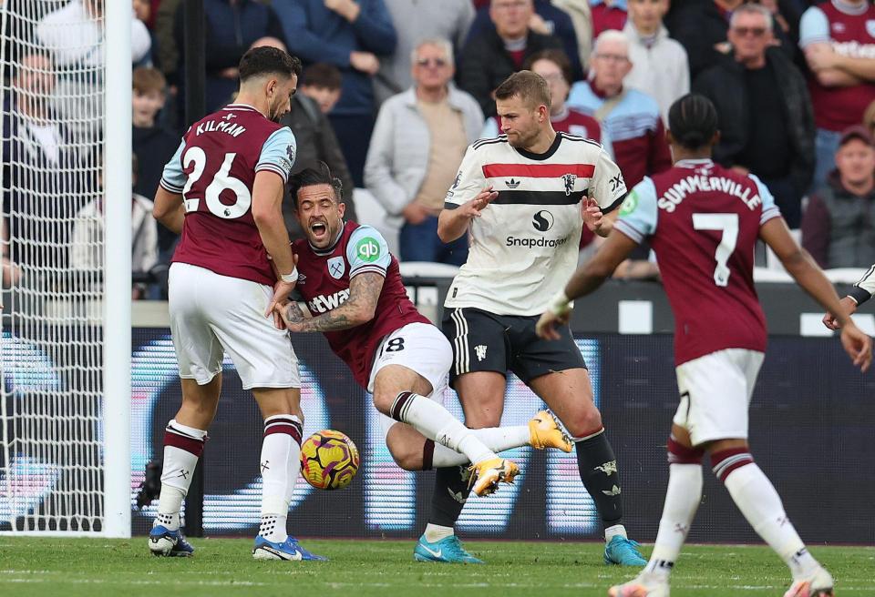 West Ham were awarded a controversial late penalty against Man Utd