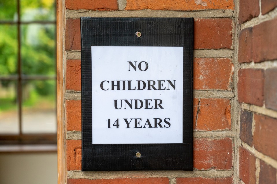 The pair banned kids under 14 from The Wheel Inn in Westwell, Kent