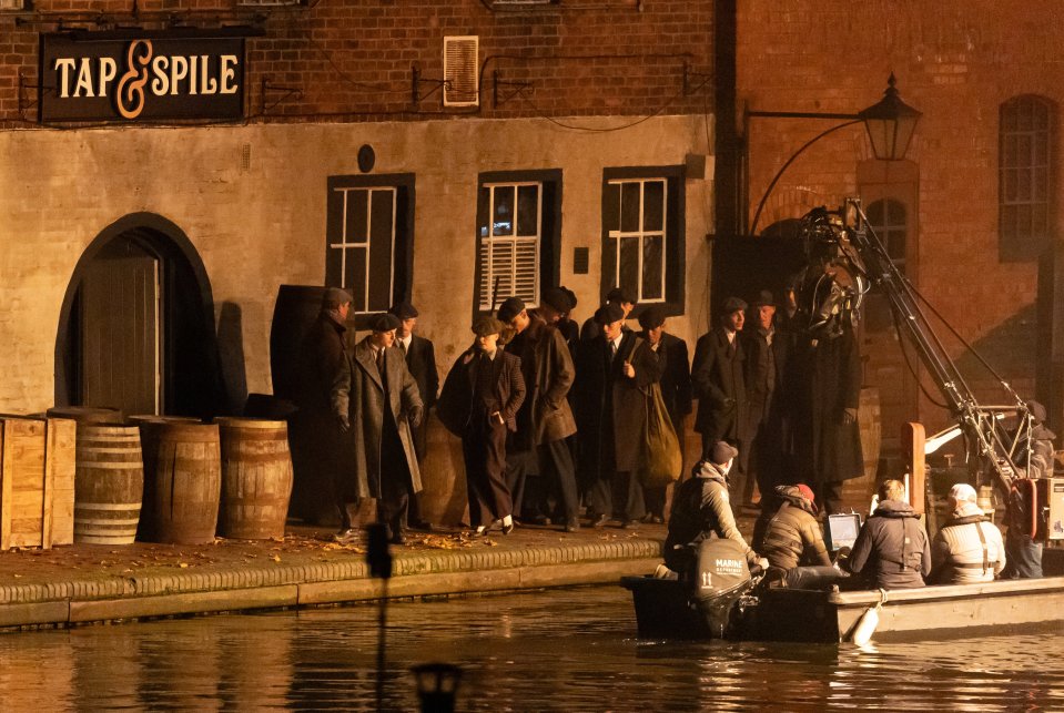 A night shoot took place at the Gas Street Basin in Birmingham