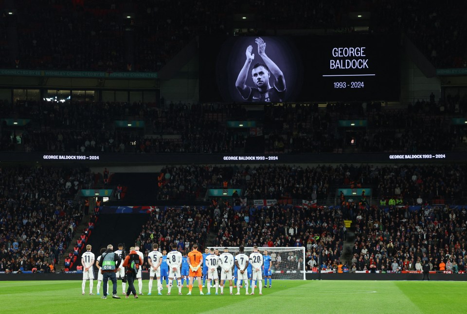 A minute's silence was held in his memory at Wembley before England and Greece's Nations League clash