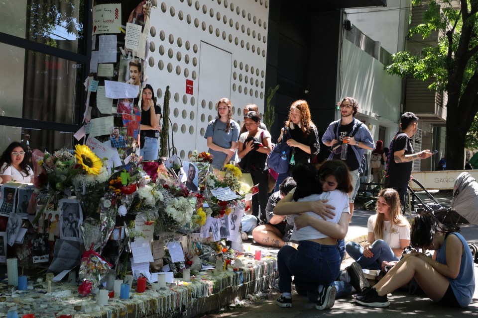 Fans laid flowers, candles, pictures and heartfelt letters to the singer