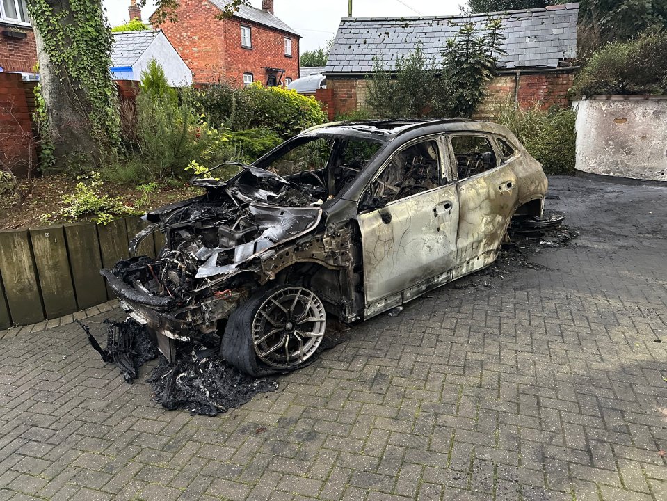 The car itself was left completely burnt out