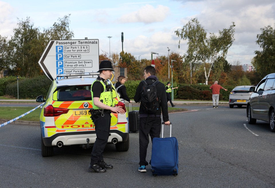 Passengers have described "chaos" outside the airport